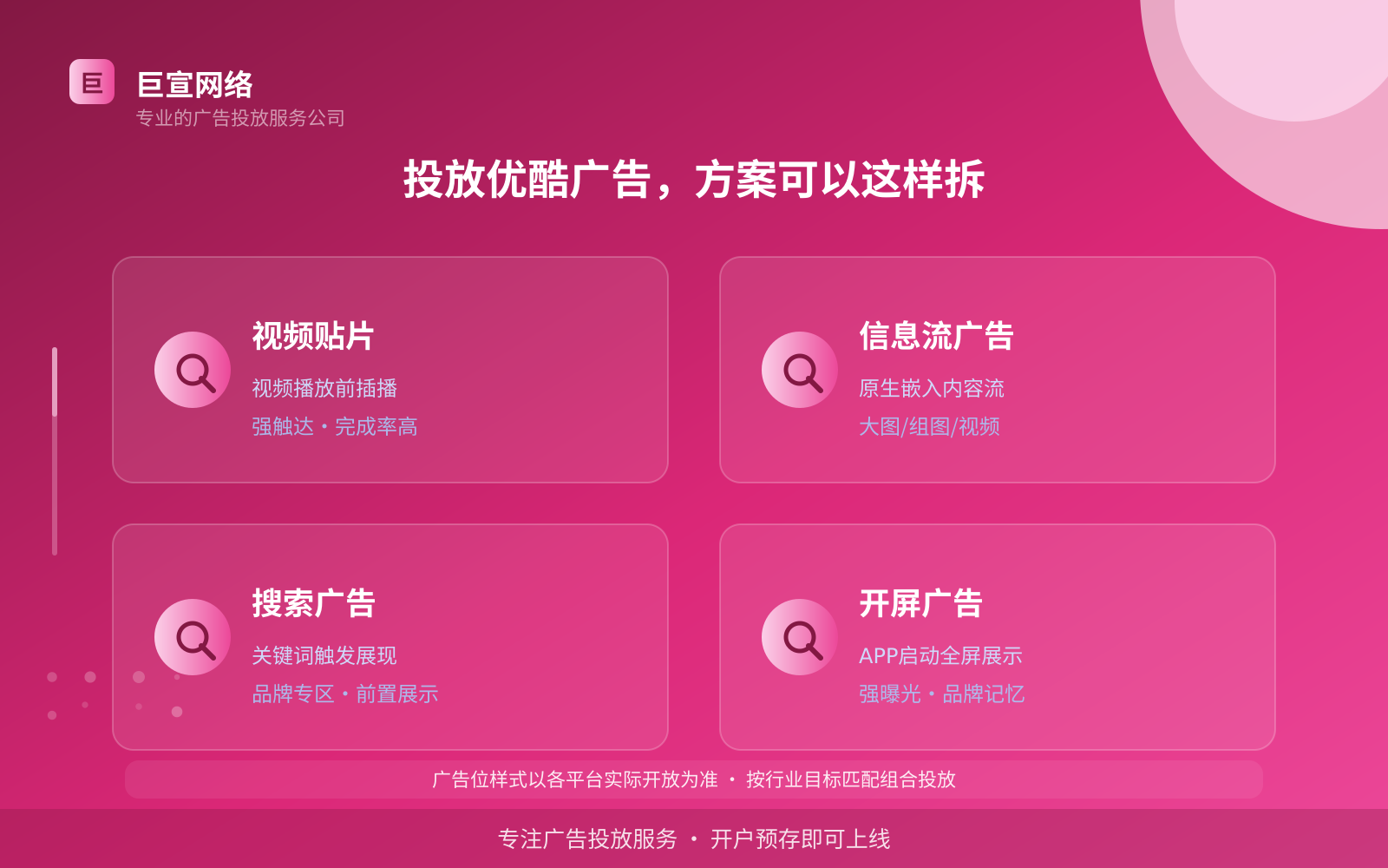 投放优酷广告,方案可以这样拆(费用与预算参考) 优酷广告投放:投放优酷广告效果怎么样?广告样式介绍!(配图2)
